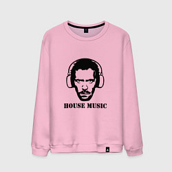 Свитшот хлопковый мужской Dr House music, цвет: светло-розовый