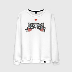 Свитшот хлопковый мужской Котя влюбился, цвет: белый
