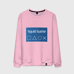 Свитшот хлопковый мужской Squid Gamer, цвет: светло-розовый