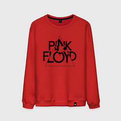 Свитшот хлопковый мужской PINK FLOYD LOGO ПИНК ФЛОЙД, цвет: красный