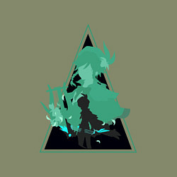 Свитшот хлопковый мужской Genshin Impact VentiВенти, цвет: авокадо — фото 2