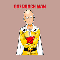 Свитшот хлопковый мужской Сайтама безразличие One Punch-Man, цвет: пыльно-розовый — фото 2