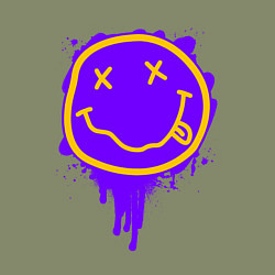 Свитшот хлопковый мужской НИРВАНА СМАЙЛ НЕОН, цвет: авокадо — фото 2