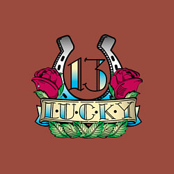 Свитшот хлопковый мужской Lucky 13, цвет: кирпичный — фото 2