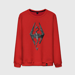 Свитшот хлопковый мужской СКАЙРИМ ЛОГО SKYRIM LOGO, цвет: красный