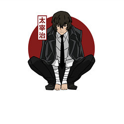 Свитшот хлопковый мужской Старший детектив Дазай, цвет: белый — фото 2