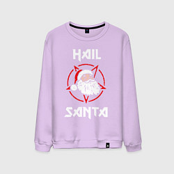 Свитшот хлопковый мужской Hail Santa, цвет: лаванда
