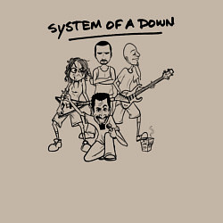 Свитшот хлопковый мужской Арт на группу System of a Down, цвет: миндальный — фото 2