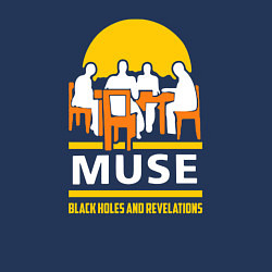 Свитшот хлопковый мужской Black Holes and Revelations - Muse, цвет: тёмно-синий — фото 2