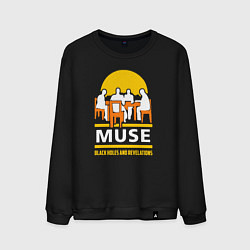 Свитшот хлопковый мужской Black Holes and Revelations - Muse, цвет: черный