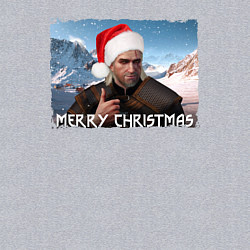 Свитшот хлопковый мужской Ведьмак merry christmas, цвет: меланж — фото 2