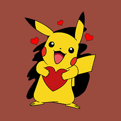 Свитшот хлопковый мужской ПИКАЧУ И СЕРДЕЧКО POKENON PIKACHU LOVE, цвет: кирпичный — фото 2