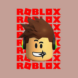 Свитшот хлопковый мужской ROBLOX RED LOGO LEGO FACE, цвет: пыльно-розовый — фото 2