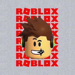 Свитшот хлопковый мужской ROBLOX RED LOGO LEGO FACE, цвет: меланж — фото 2