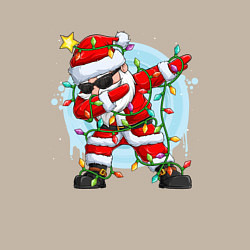 Свитшот хлопковый мужской DAB SANTA CLAUS В ГЕРЛЯНДЕ, цвет: миндальный — фото 2