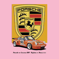 Свитшот хлопковый мужской Porsche 911 Carrera RSR - Daytona 24 Hours 1973, цвет: светло-розовый — фото 2