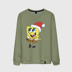 Мужской свитшот Рождественский Спанч Боб