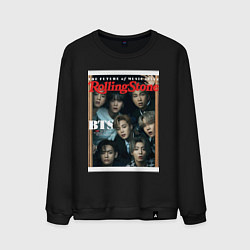 Свитшот хлопковый мужской BTS БТС на обложке журнала, цвет: черный