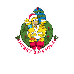 Свитшот хлопковый мужской Merry Simpsons, цвет: белый — фото 2