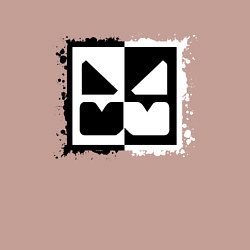 Свитшот хлопковый мужской GEOMETRY DASH BLACK WHITE, цвет: пыльно-розовый — фото 2