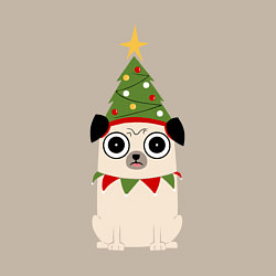 Свитшот хлопковый мужской Пёса-ёлка, цвет: миндальный — фото 2