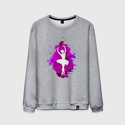 Мужской свитшот Балерина, силуэт в красках