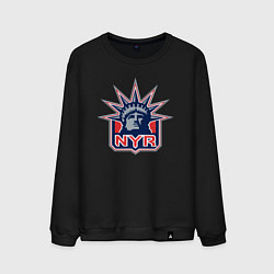 Свитшот хлопковый мужской Нью Йорк Рейнджерс New York Rangers, цвет: черный