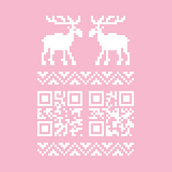 Свитшот хлопковый мужской НОВОГОДНИЙ QR-code, цвет: светло-розовый — фото 2