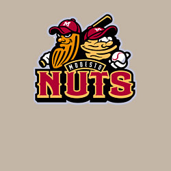 Свитшот хлопковый мужской Modesto Nuts -baseball team, цвет: миндальный — фото 2