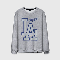 Свитшот хлопковый мужской Los Angeles Dodgers - baseball team, цвет: меланж