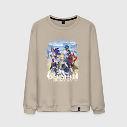 Мужской свитшот ГЕРОИ В ТЕВАЙТЕ ГЕНШИН ИМПАКТ