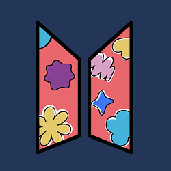 Свитшот хлопковый мужской BTS Permission To Dance КОНФЕТКИ, цвет: тёмно-синий — фото 2