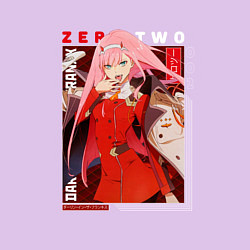 Свитшот хлопковый мужской Zero Two с надписями, Darling in the Franxx Милый, цвет: лаванда — фото 2