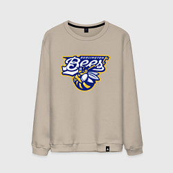 Свитшот хлопковый мужской Burlington Bees - baseball team, цвет: миндальный