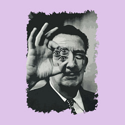 Свитшот хлопковый мужской Salvador Dali - crazy face, цвет: лаванда — фото 2