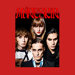 Свитшот хлопковый мужской MANESKIN POSTER СОСТАВ, цвет: красный — фото 2