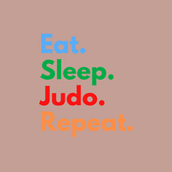 Свитшот хлопковый мужской Eat Sleep Judo Repeat, цвет: пыльно-розовый — фото 2