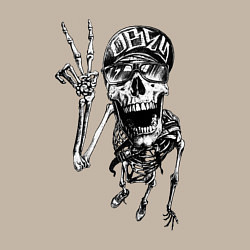 Свитшот хлопковый мужской Skeleton dude, цвет: миндальный — фото 2