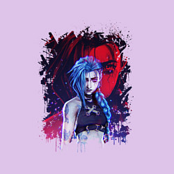 Свитшот хлопковый мужской JINX HERE WAS NEON LEAGUE OF LEGENDS ARCANE, цвет: лаванда — фото 2