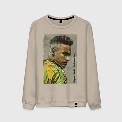 Свитшот хлопковый мужской Neymar Junior - Brazil national team, цвет: миндальный