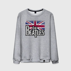 Свитшот хлопковый мужской The Beatles Great Britain Битлз, цвет: меланж