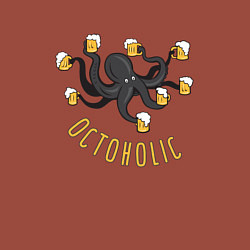 Свитшот хлопковый мужской Octoholic, цвет: кирпичный — фото 2