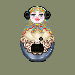 Свитшот хлопковый мужской Современная матрешка, цвет: авокадо — фото 2