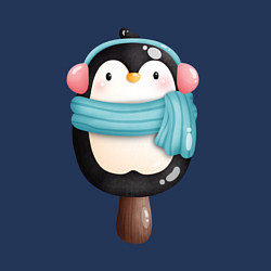 Свитшот хлопковый мужской Пингвин - эскимо, цвет: тёмно-синий — фото 2