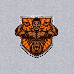 Свитшот хлопковый мужской Настоящий силач, цвет: меланж — фото 2