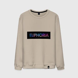 Свитшот хлопковый мужской Сериал Euphoria - Эйфория, цвет: миндальный