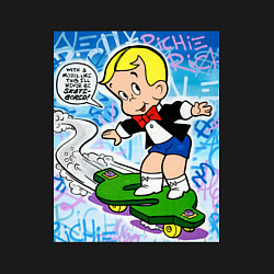 Свитшот хлопковый мужской Richie Rich ALEC ART, цвет: черный — фото 2