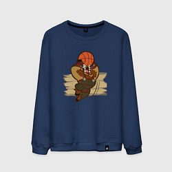 Свитшот хлопковый мужской Рейгор Каменное Копыто, цвет: тёмно-синий