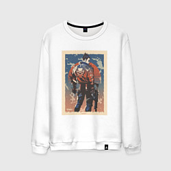 Свитшот хлопковый мужской Yoru art, цвет: белый