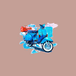 Свитшот хлопковый мужской Легендарная VESPA, цвет: пыльно-розовый — фото 2